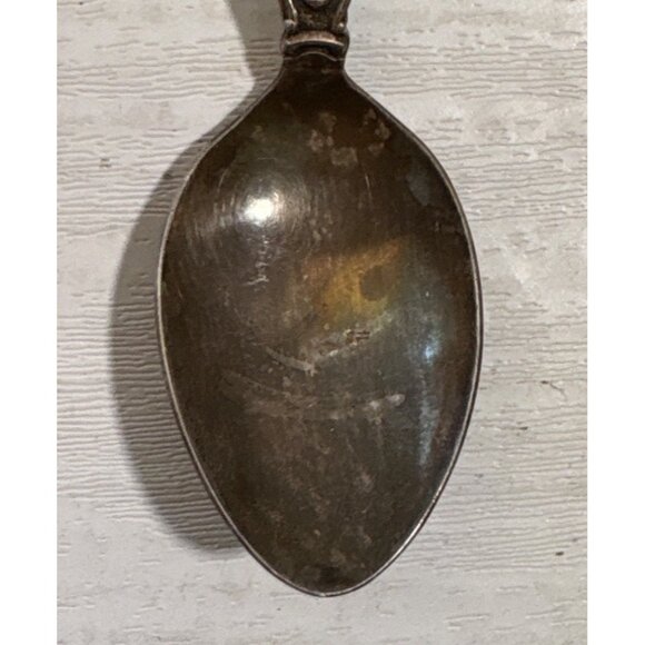 Vintage Italy Souvenir Spoon Enamel Crest Twisted Handle EPNS Silver Plate - Picture 4 of 7
